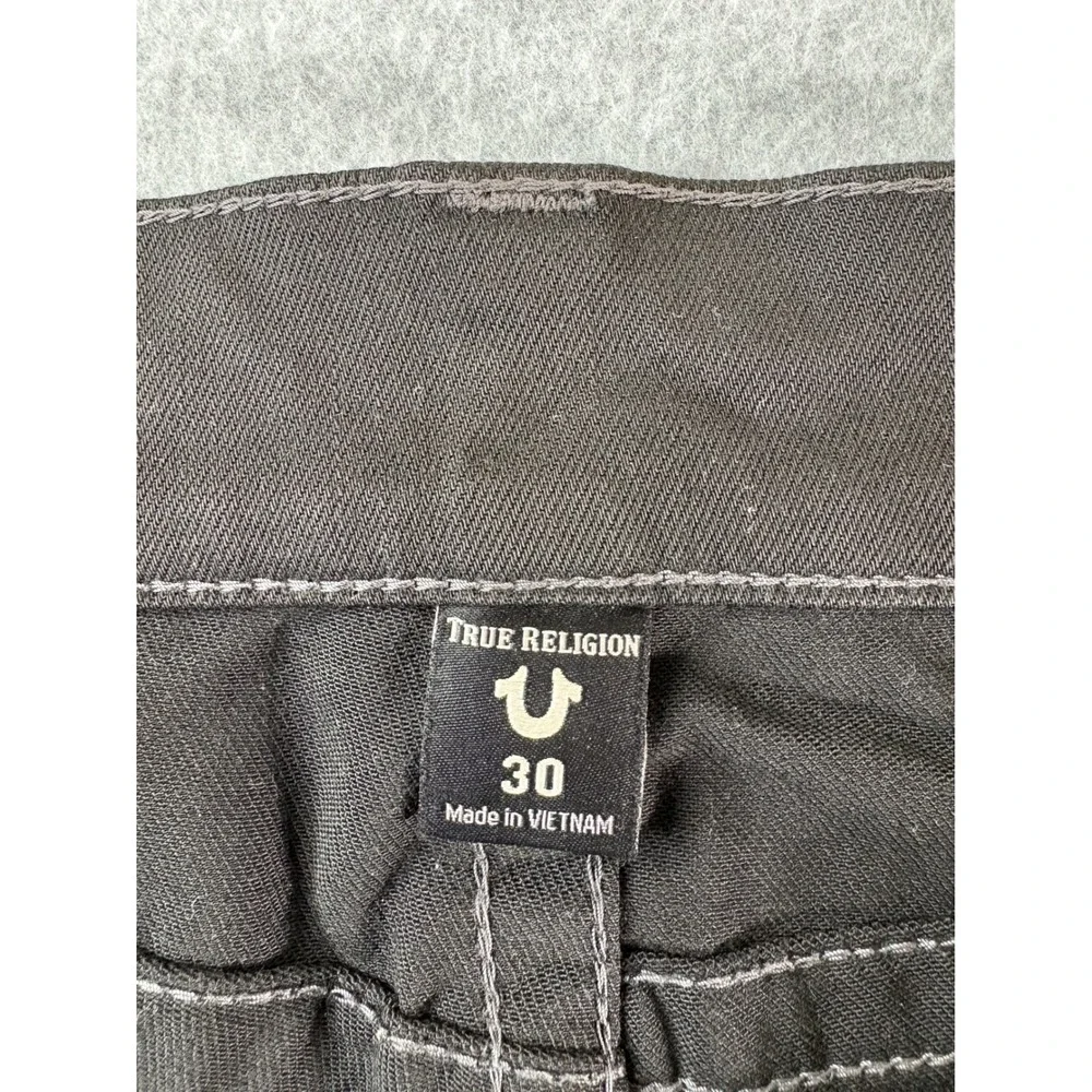 True Religion Geno‎ Relaxed Slim Black Jeans Mens 30 Stretch MDAE08N41C